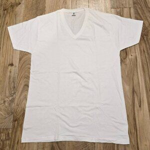 NEW VTG 80s Jockey White V-Neck T-Shirt XL Tall Single Stitch USA Made